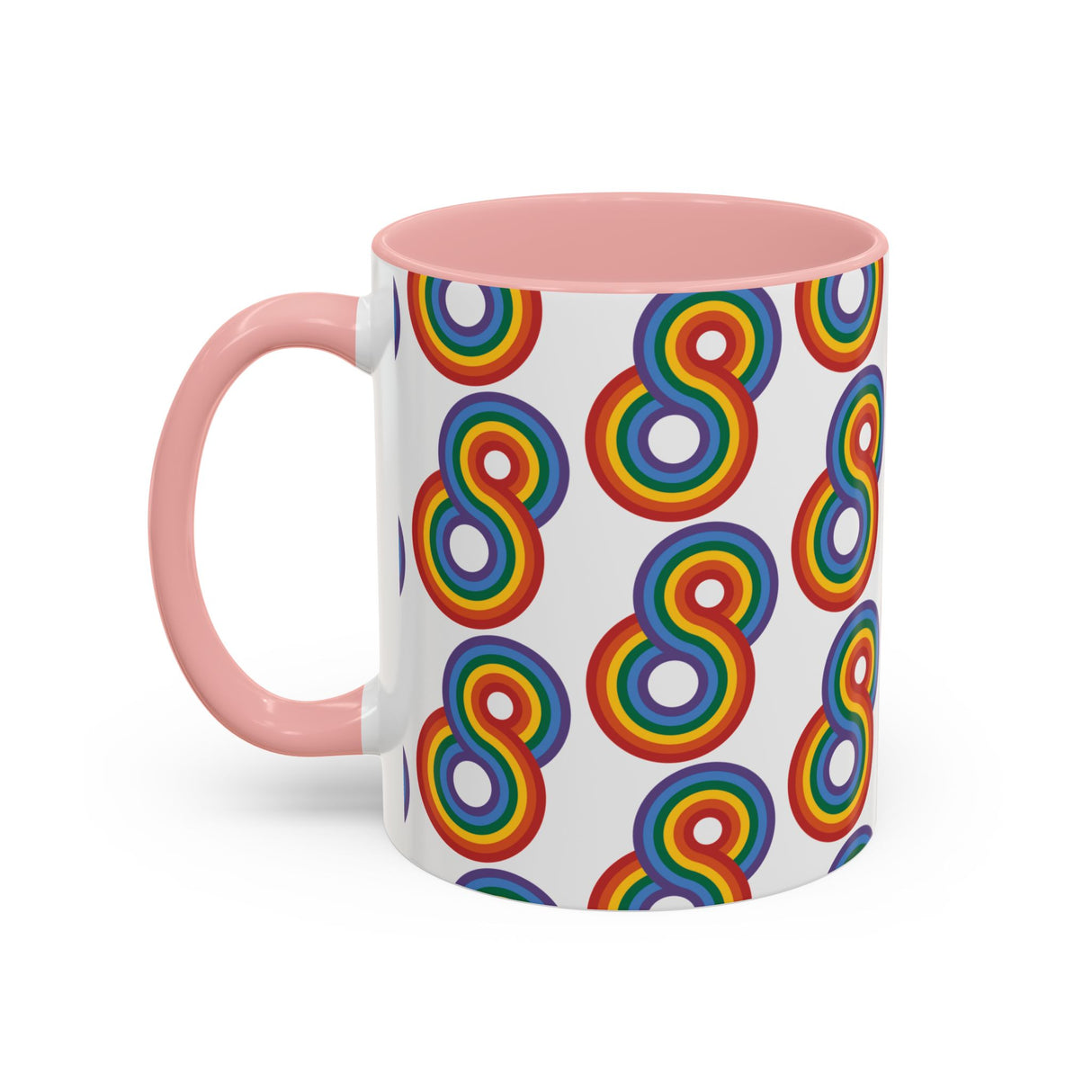 Gayfinity Rainbow Accent Mug – Infinite Pride, One Sip at a Time – 11oz & 15oz Options