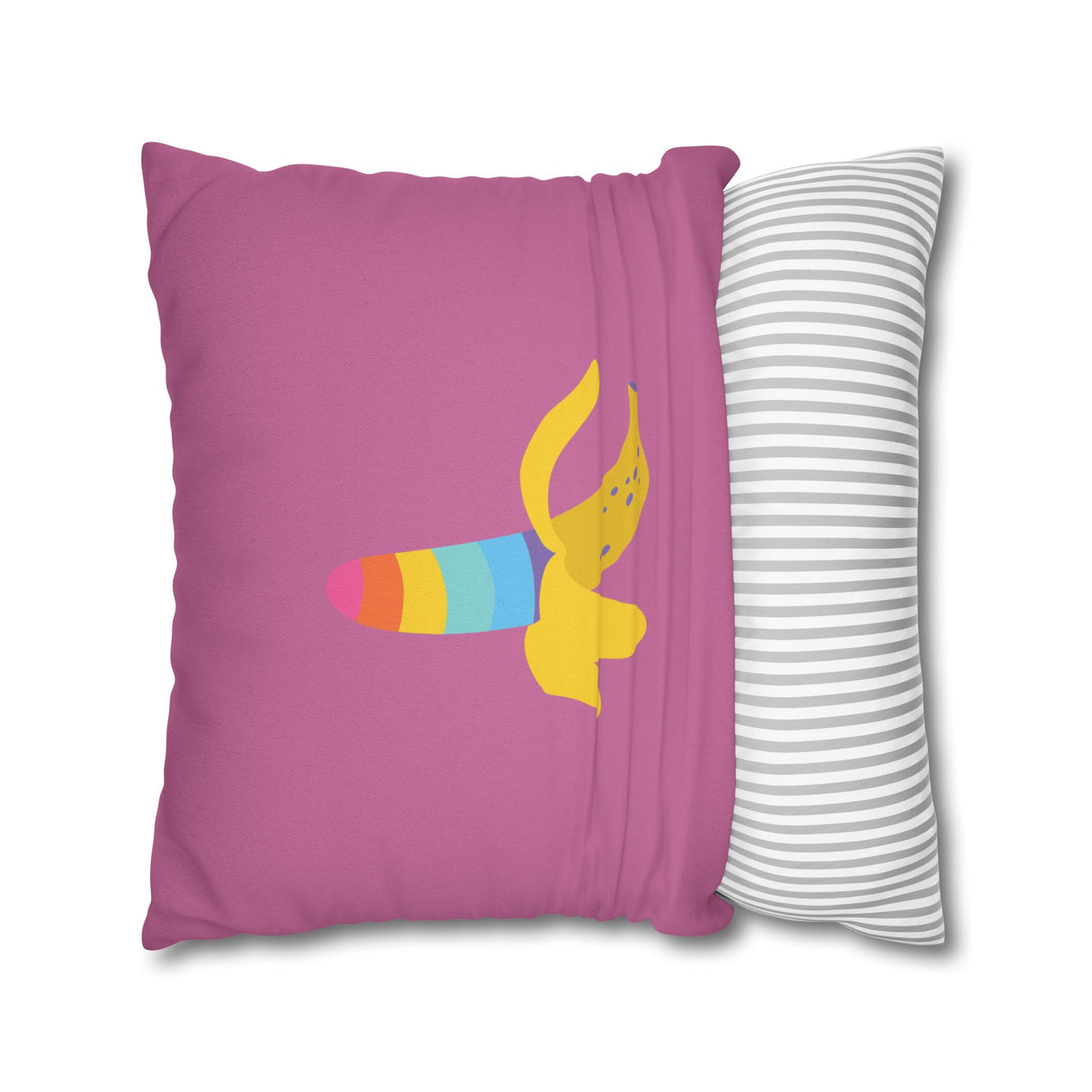 Banana Rainbow Pillow Cover