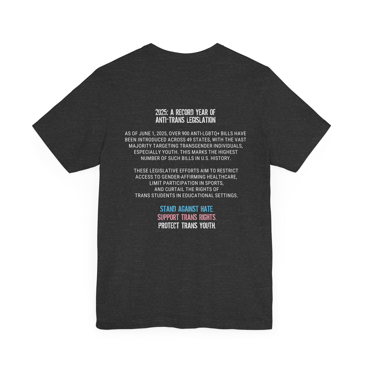 2025 Protect Trans Youth Lightweight Tee – Soft Fit, Urgent Message