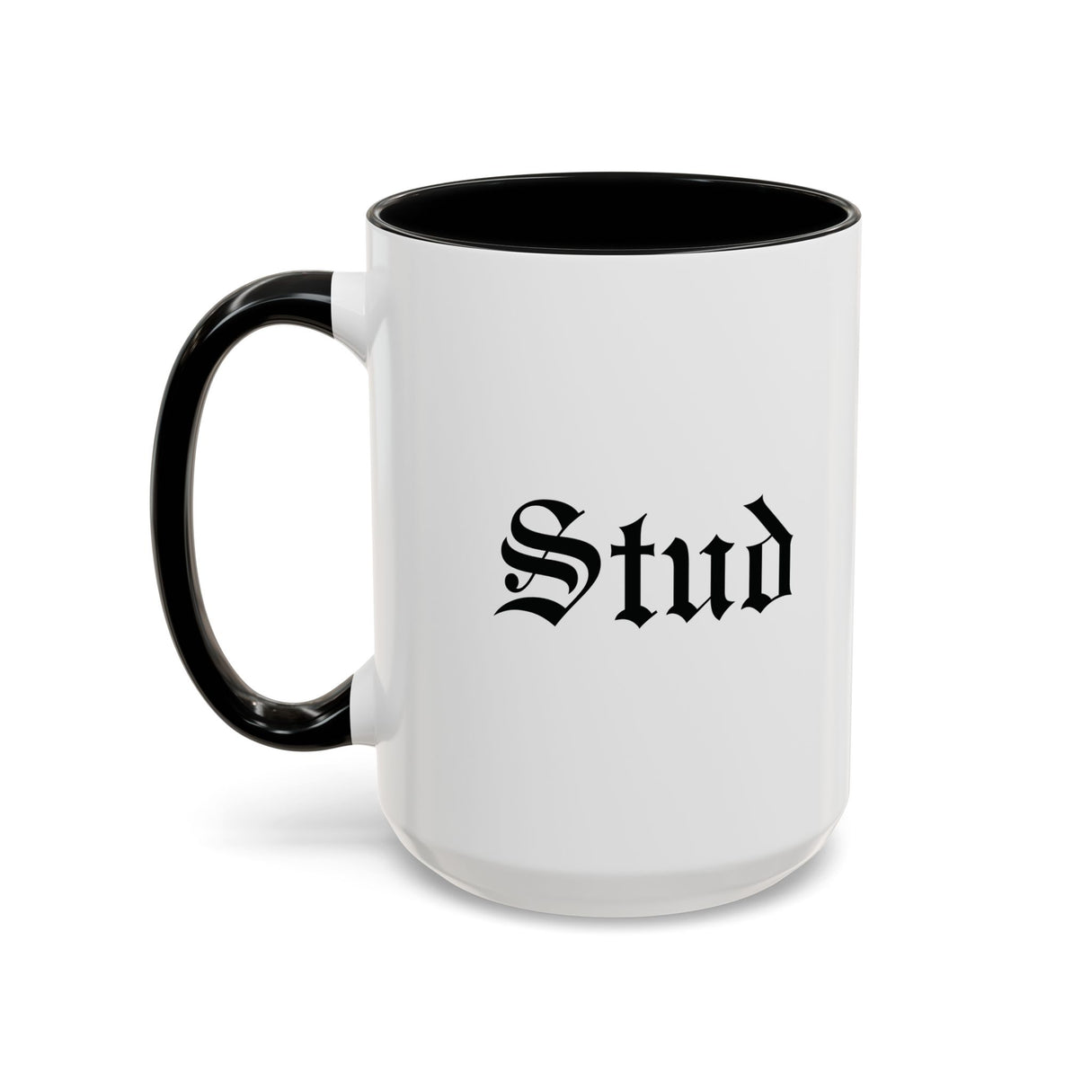 Stud Accent Coffee Mug - Black Handle, 11oz & 15oz Options