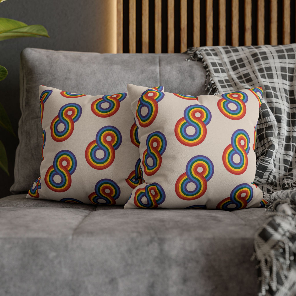 Gayfinity Rainbow Pillow Cover – Soft Touch, Infinite Vibes