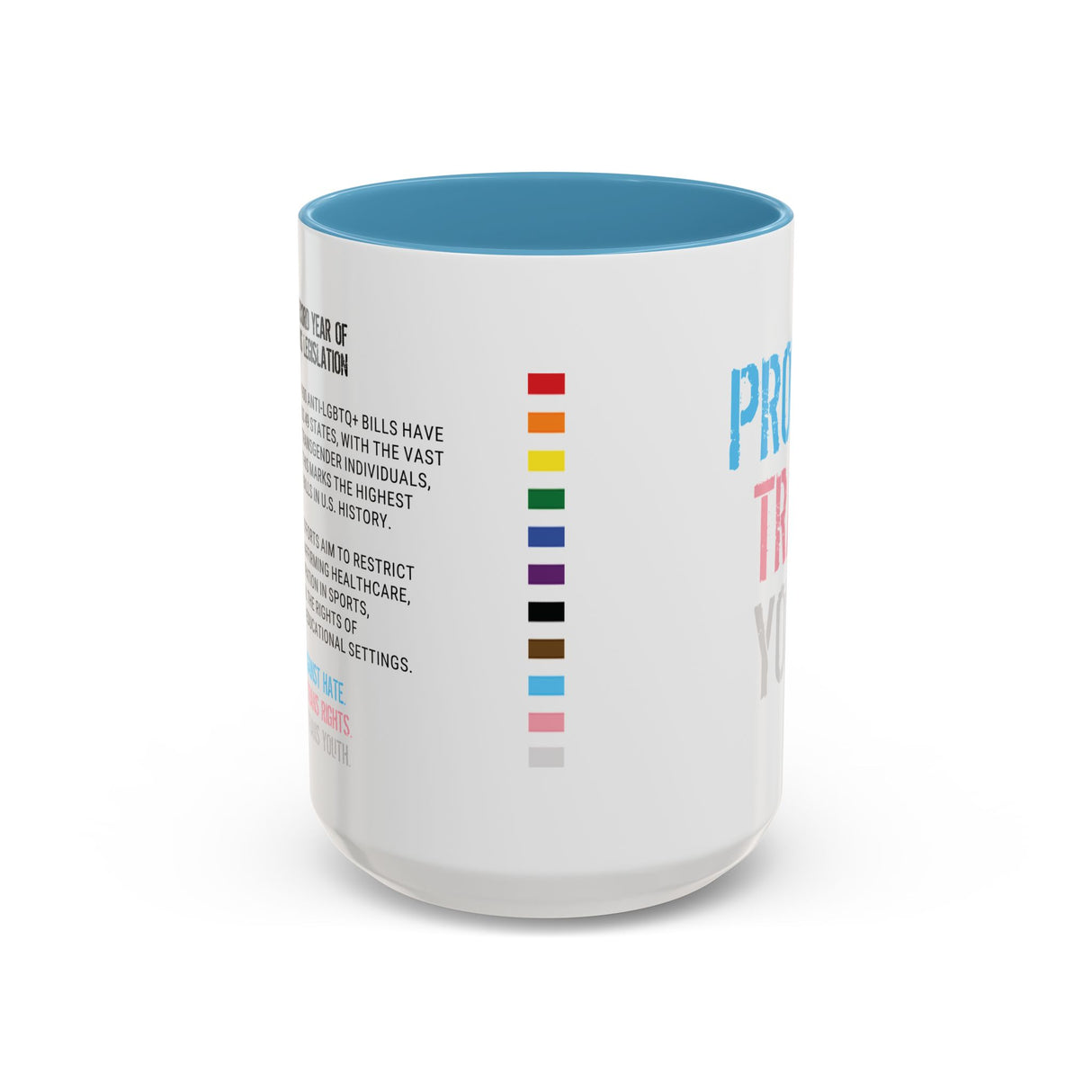2025 Protect Trans Youth Accent Mug – Sip With Purpose