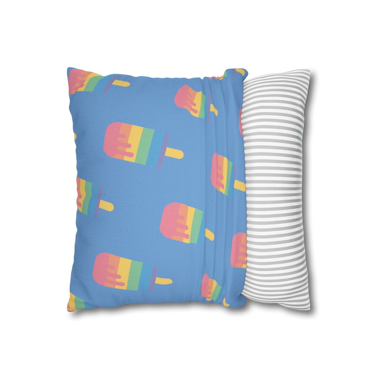 Melting Point Colorful Popsicle Square Pillowcase for Summer Vibes