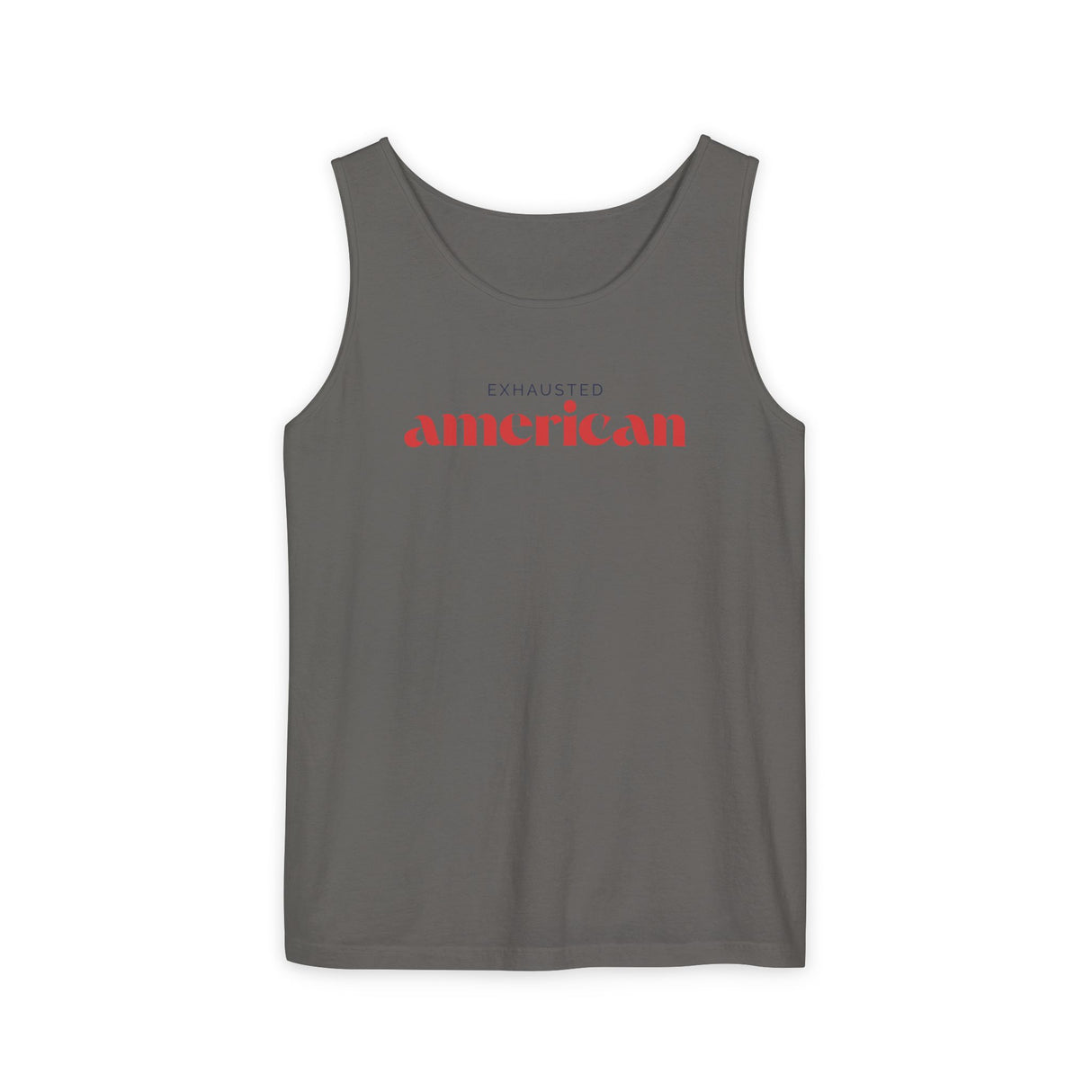 Exhausted American Unisex Tank Top - Casual Summer Wear