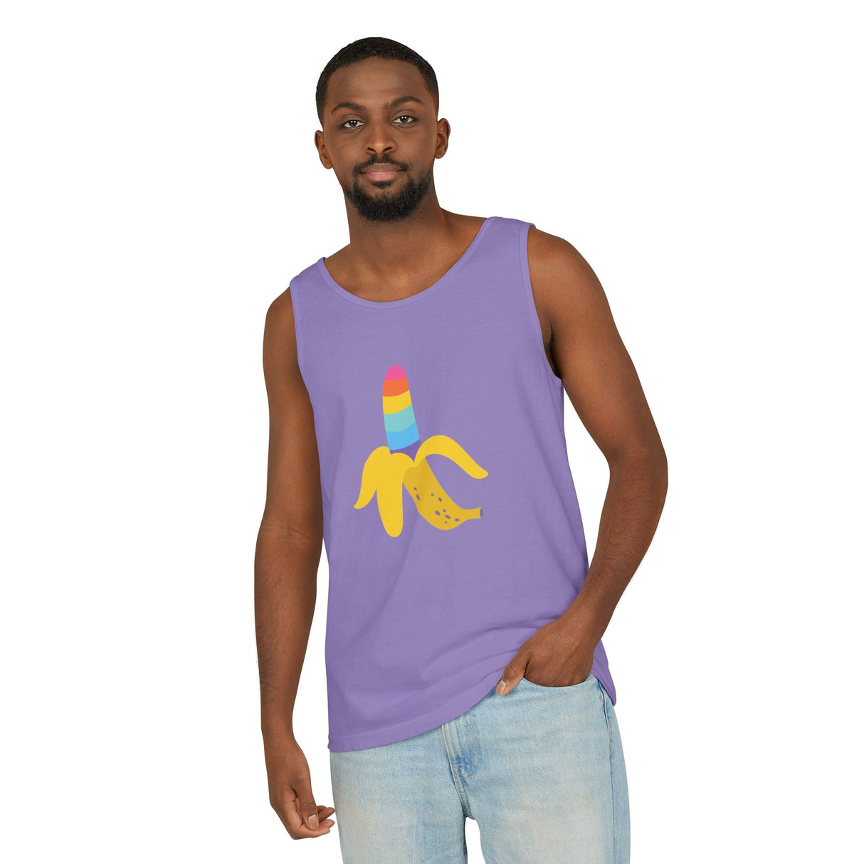 Banana Rainbow Tank Top Medium Weight