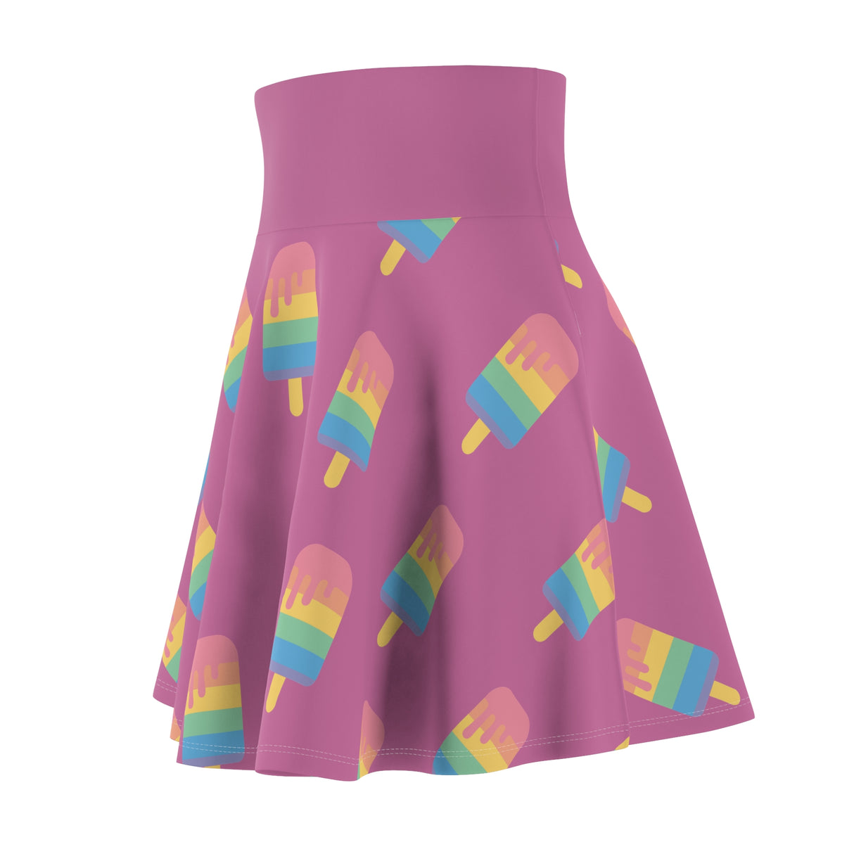 Pink Melting Point Women's Skater Skirt - Playful Summer Fashion