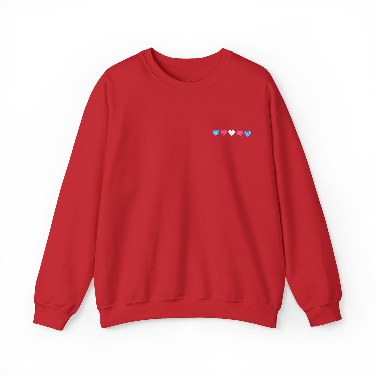 Trans Heart Embroidered Sweatshirt – Clean Lines, Clear Message