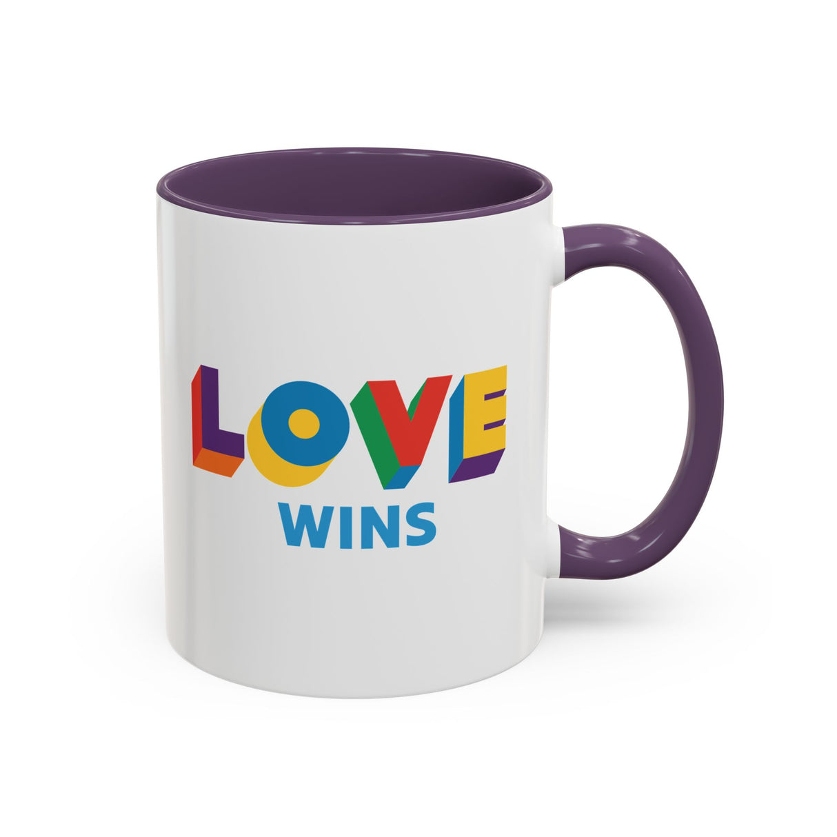 Love Wins Accent Mug – Sip with Pride – 11oz & 15oz Options