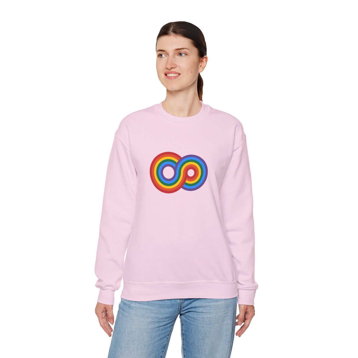 Gayfinity Rainbow Medium Weight Sweatshirt – Cozy Fit, Infinite Pride