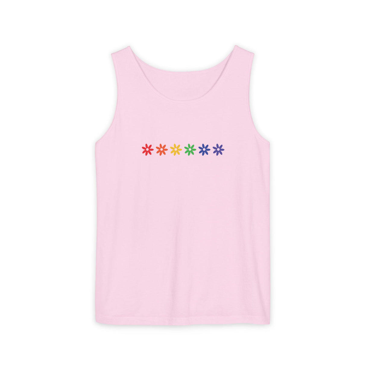 Rainbow Flowers Tee – Faded Florals, Loud Pride