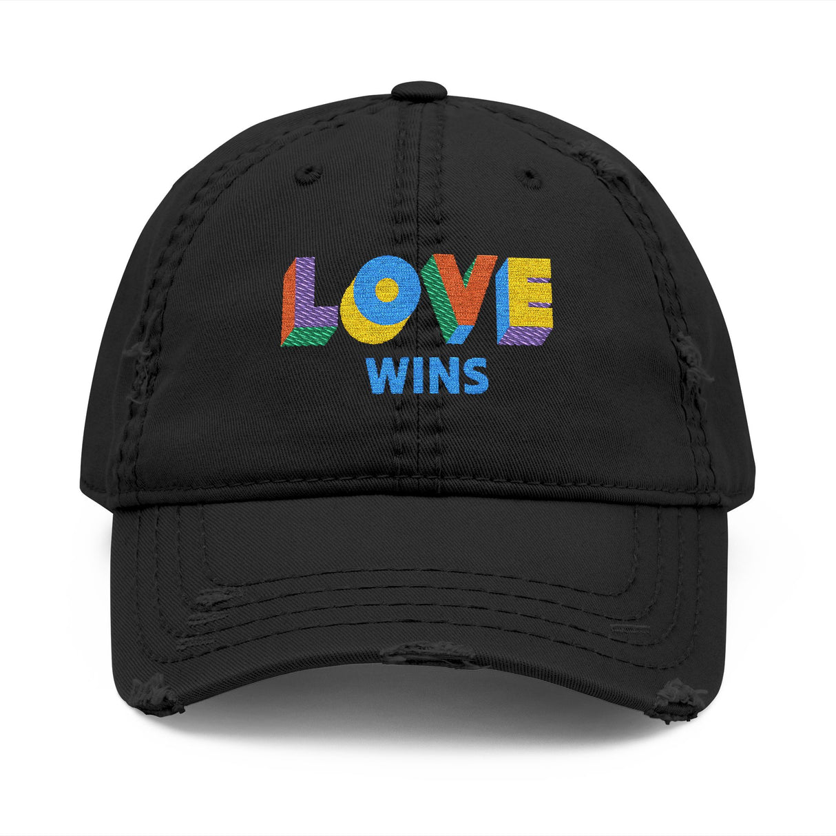 Love Wins Distressed Dad Hat – Quiet Message, Loud Energy