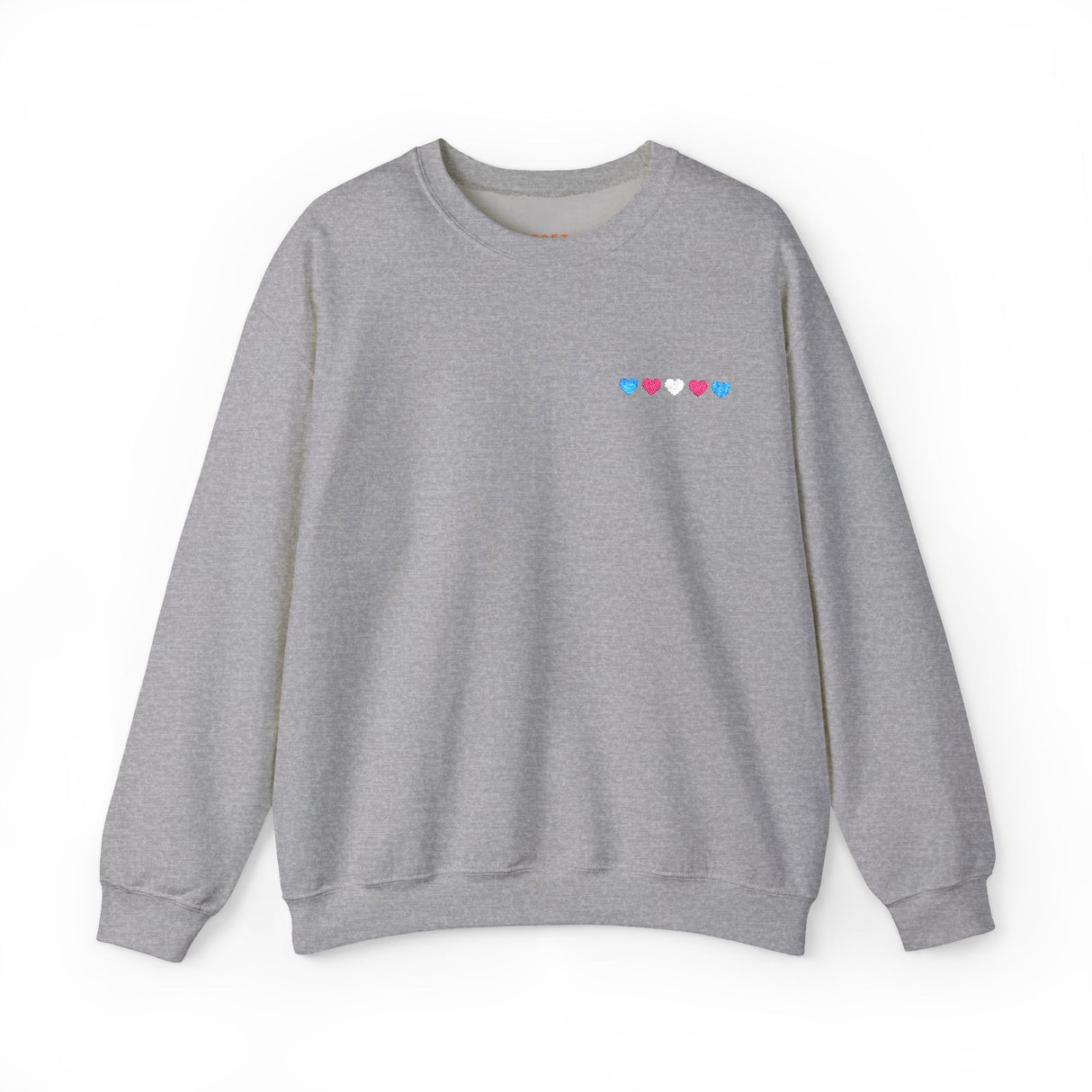 Trans Heart Embroidered Sweatshirt – Clean Lines, Clear Message