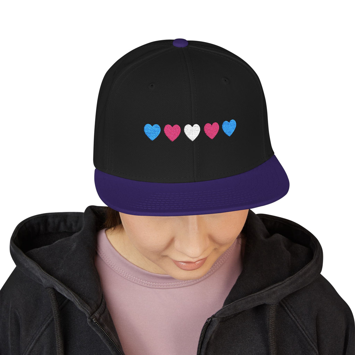 Trans Heart Snapback – Structured Fit, Unshakable Pride