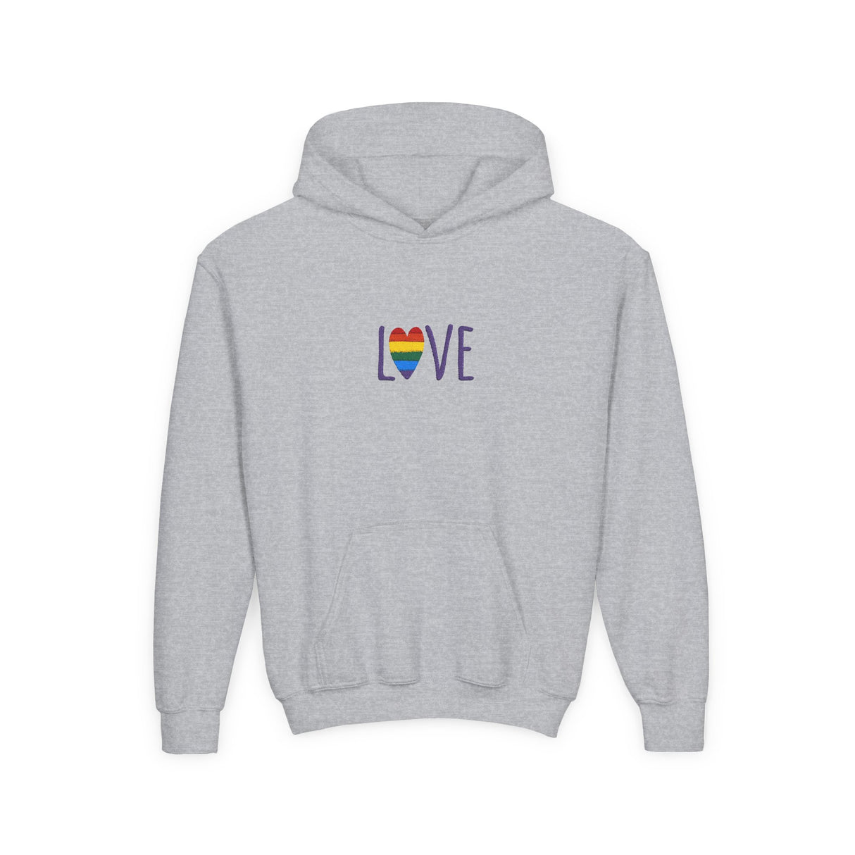 LOVE Rainbow Hoodie Youth Sizing