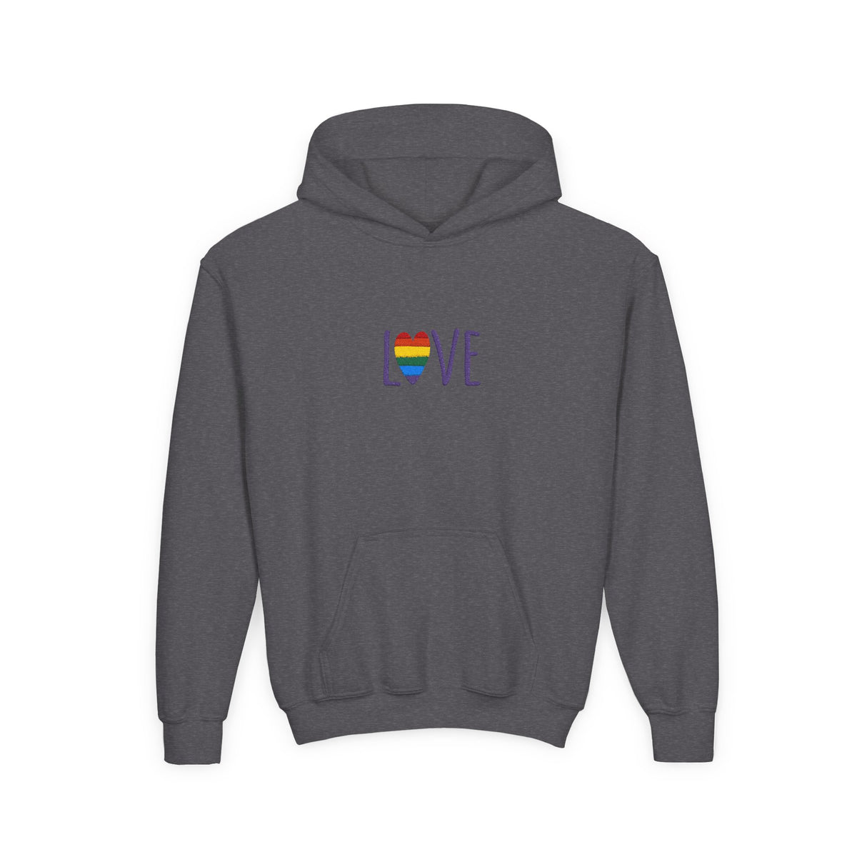 LOVE Rainbow Hoodie Youth Sizing