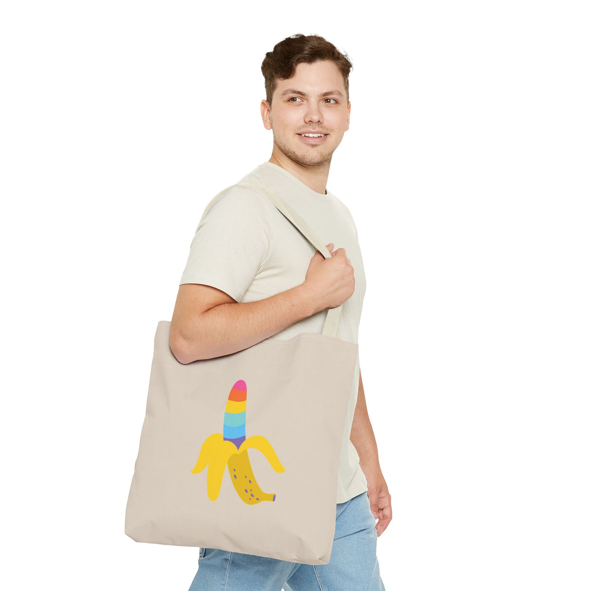Banana Rainbow Icon Tote Bag
