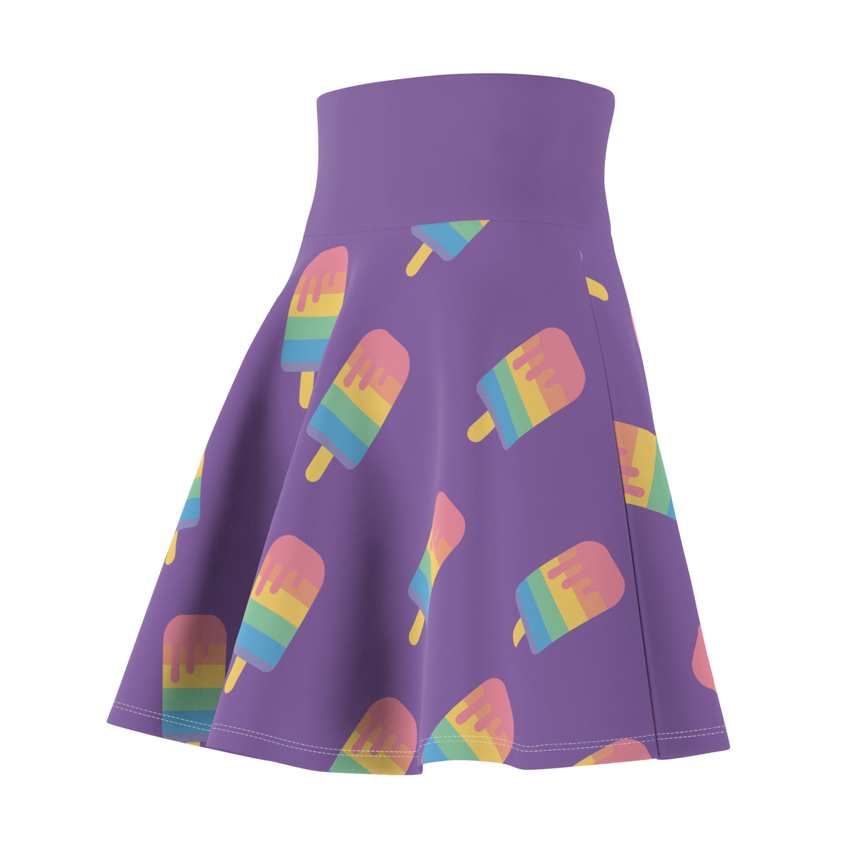 Purple Melting Point Women's Skater Skirt - Playful Summer Fashion