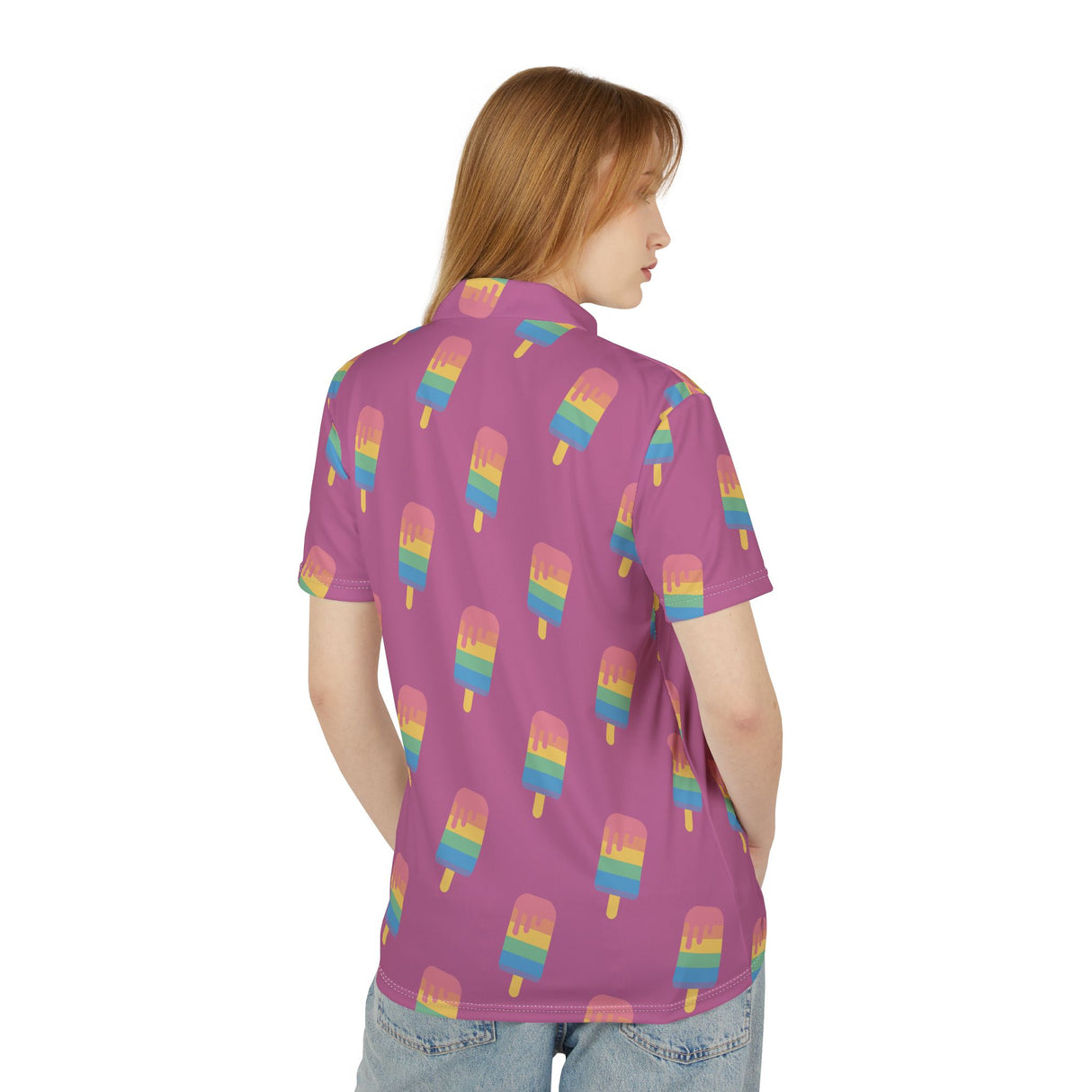 Pink Melting Point Colorful Popsicle Pattern Unisex Polo Shirt - Summer Vibes