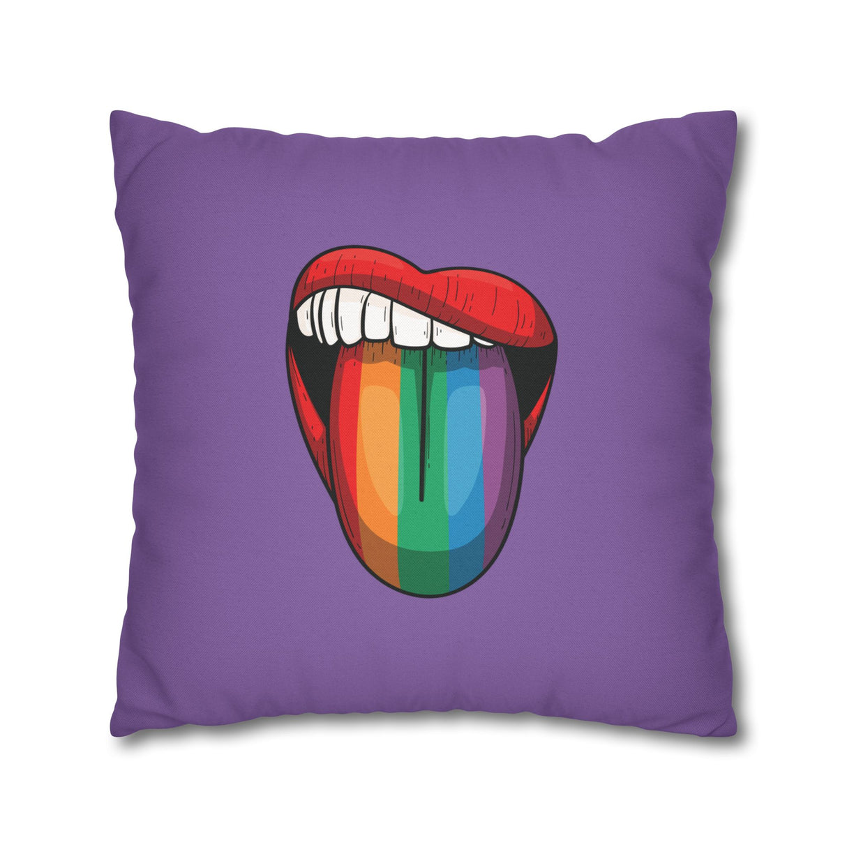 Rainbow Lick Pillow Cover
