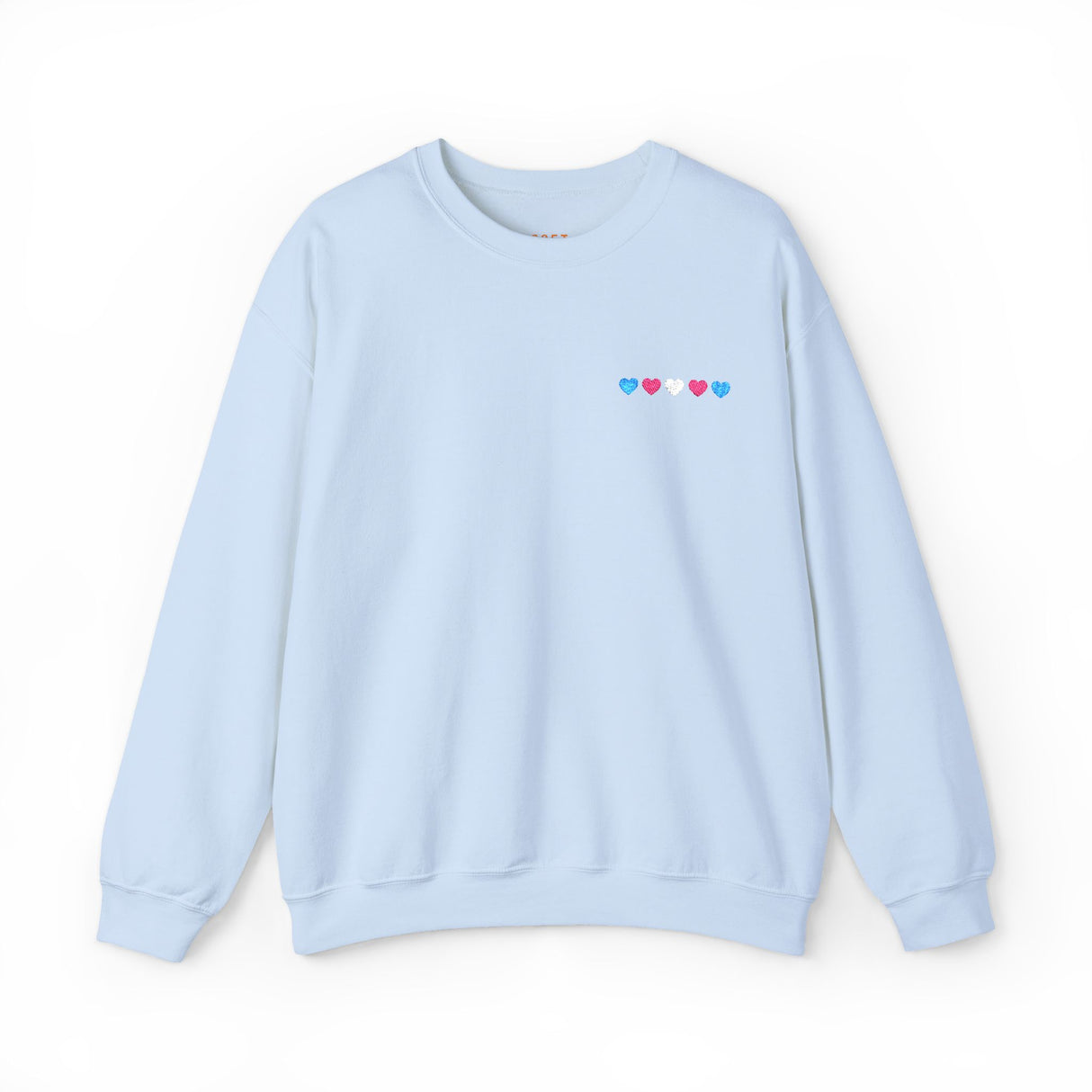 Trans Heart Embroidered Sweatshirt – Clean Lines, Clear Message