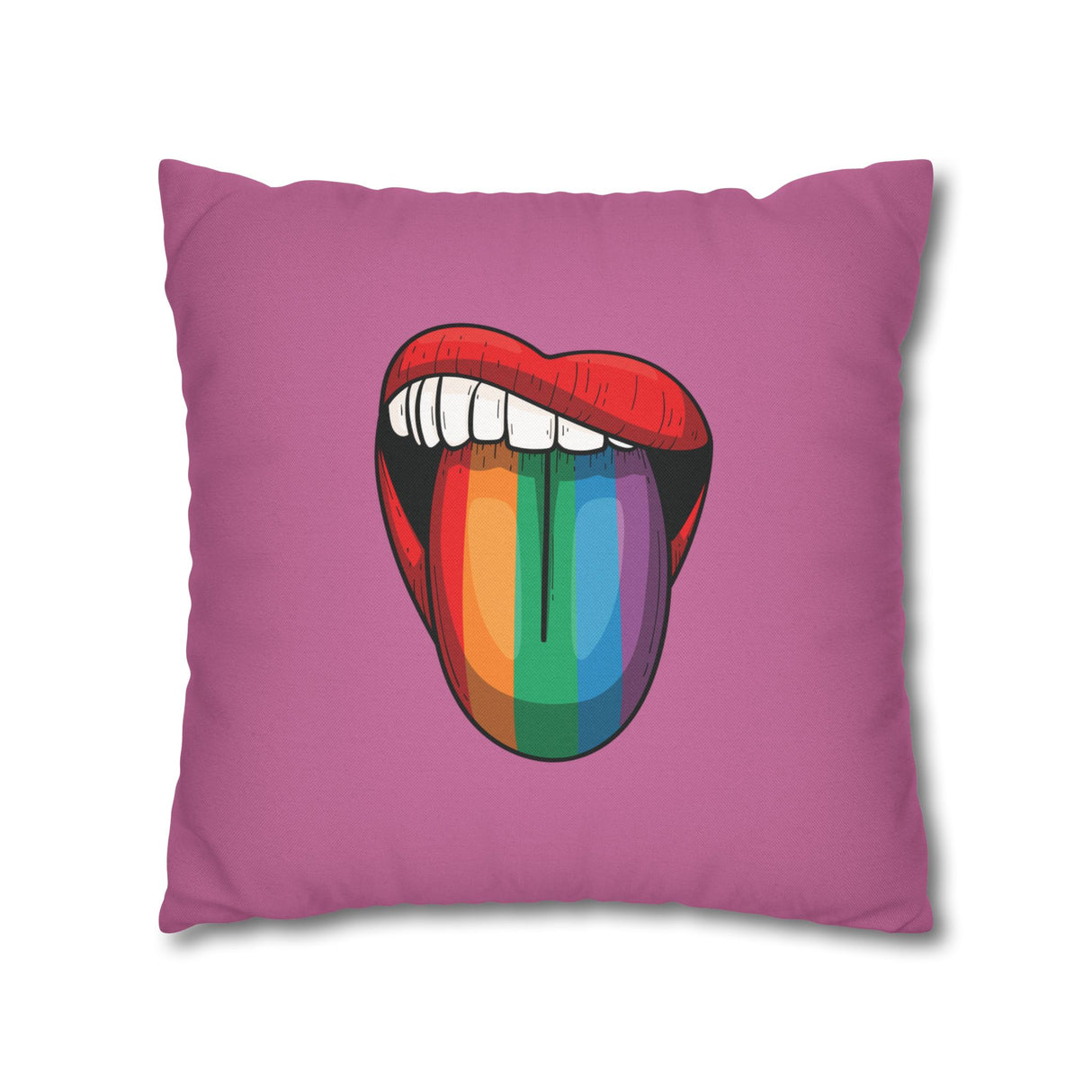 Rainbow Lick Pillow Cover