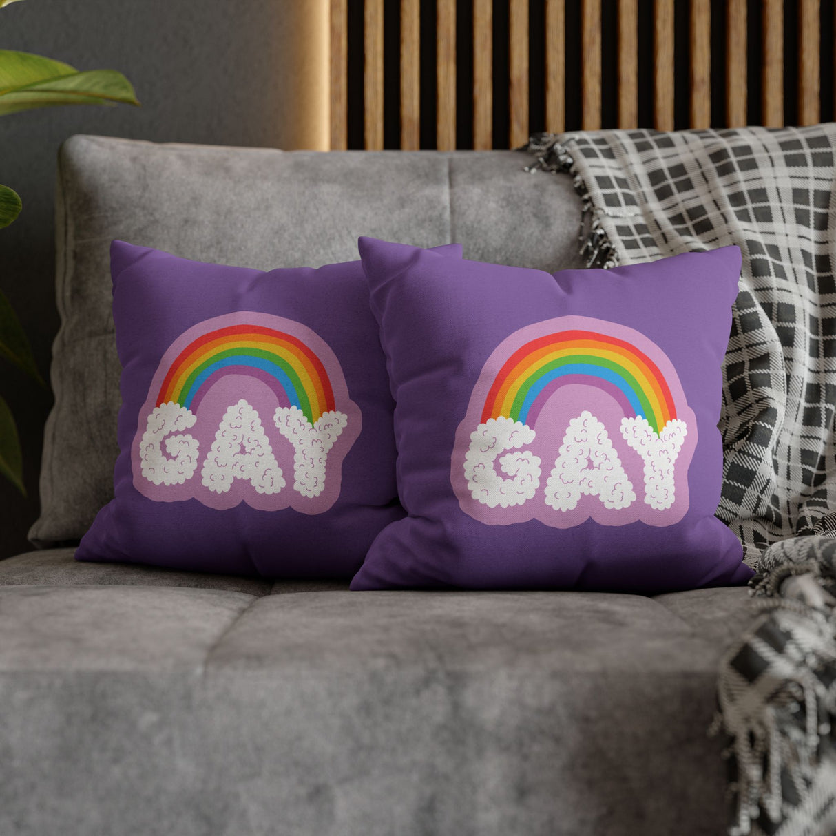 Gay Cloud Pillow Cover – Soft, Sweet, and Proud as Hell
