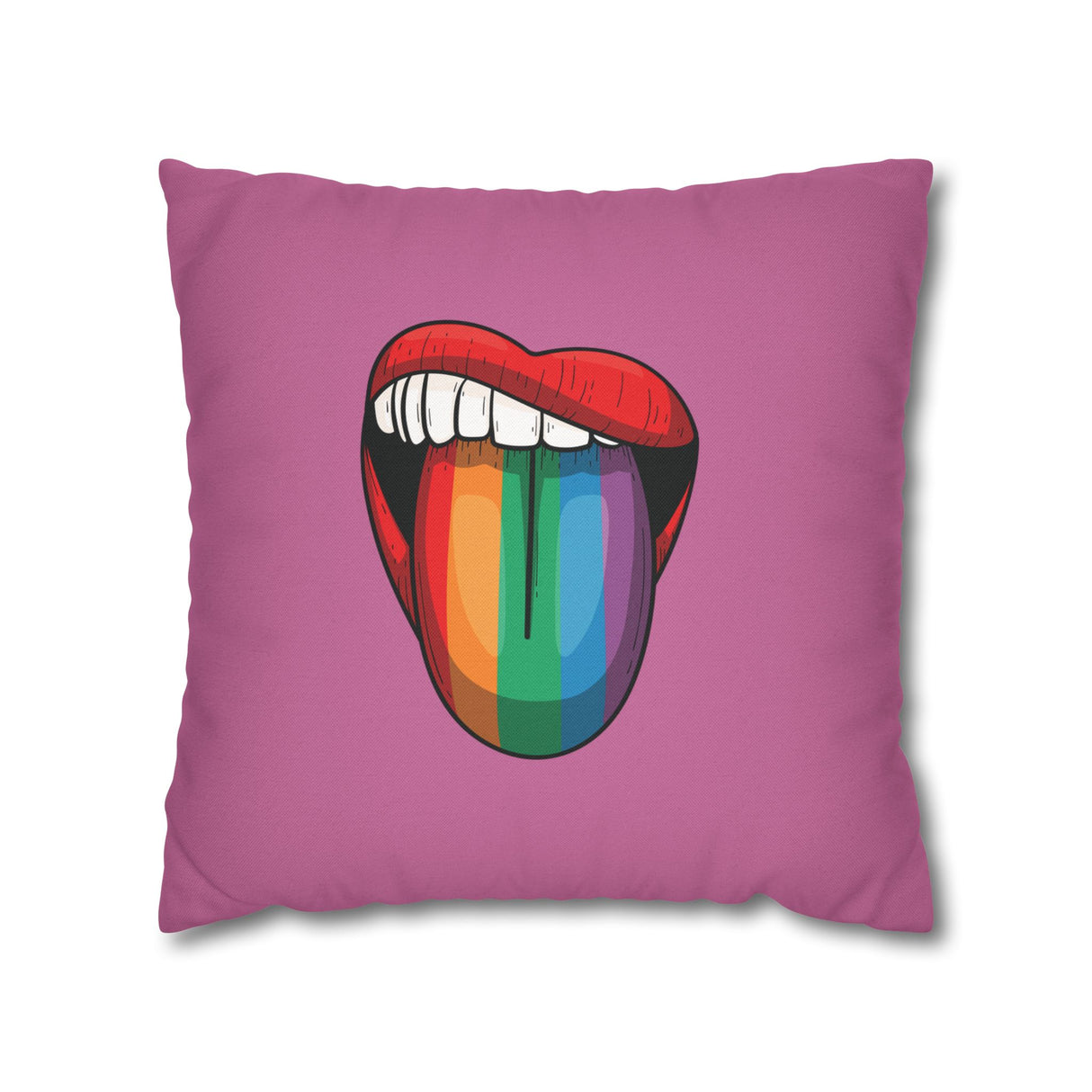Rainbow Lick Pillow Cover