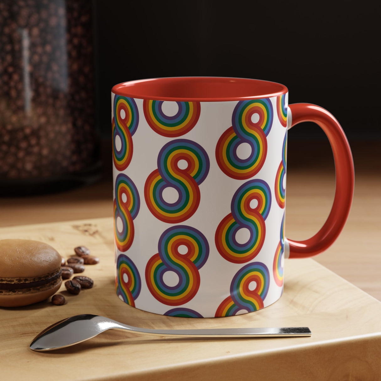Gayfinity Rainbow Accent Mug – Infinite Pride, One Sip at a Time – 11oz & 15oz Options