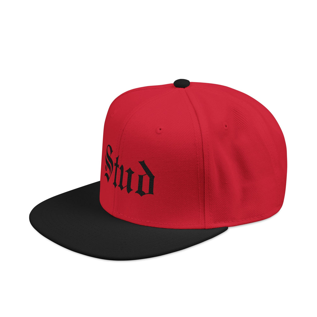 Stud Embroidered Snapback Hat