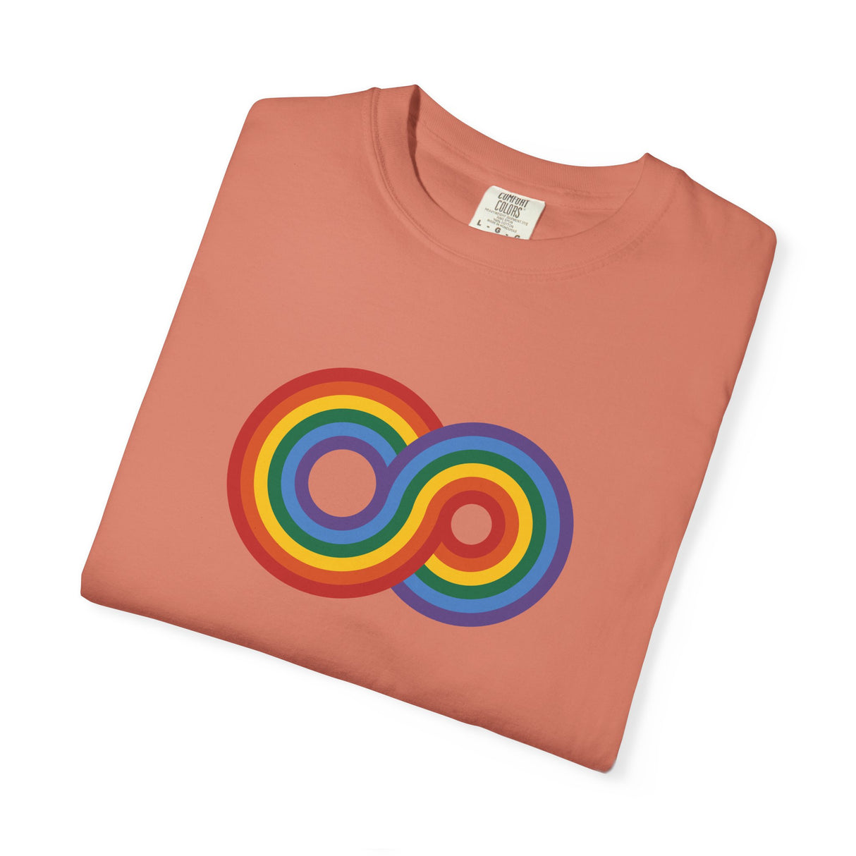 Gayfinity Rainbow Heavyweight Tee – Washed Look, Limitless Pride