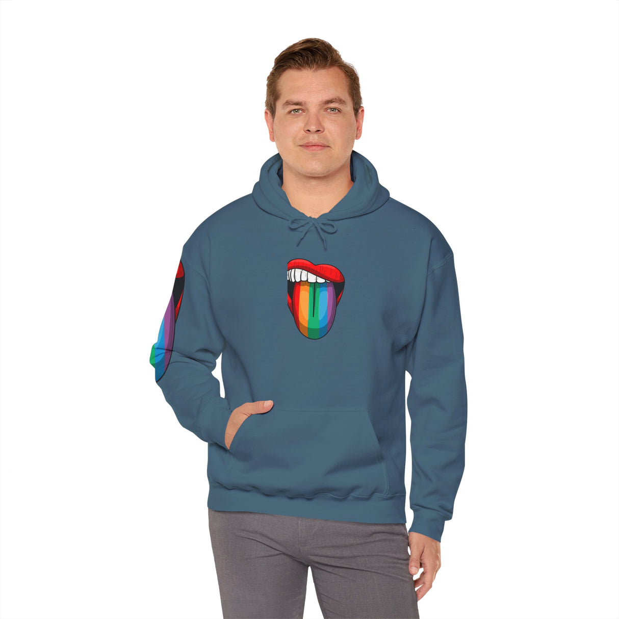 Rainbow Lick Cozy Pullover Hoodie