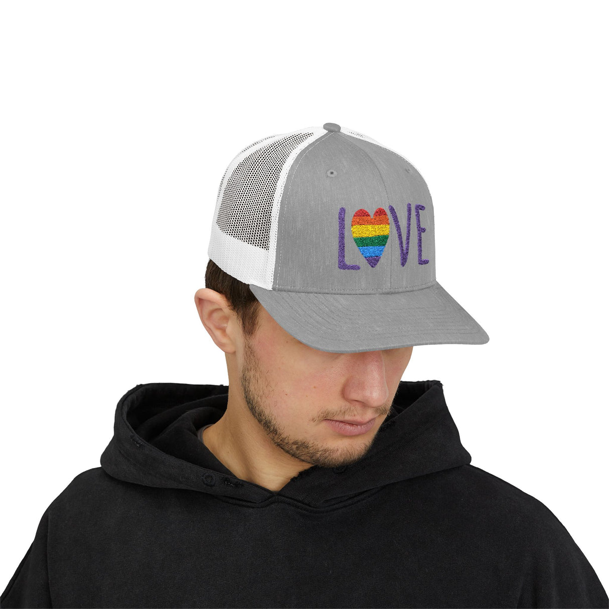 LOVE Rainbow Snapback Trucker Cap