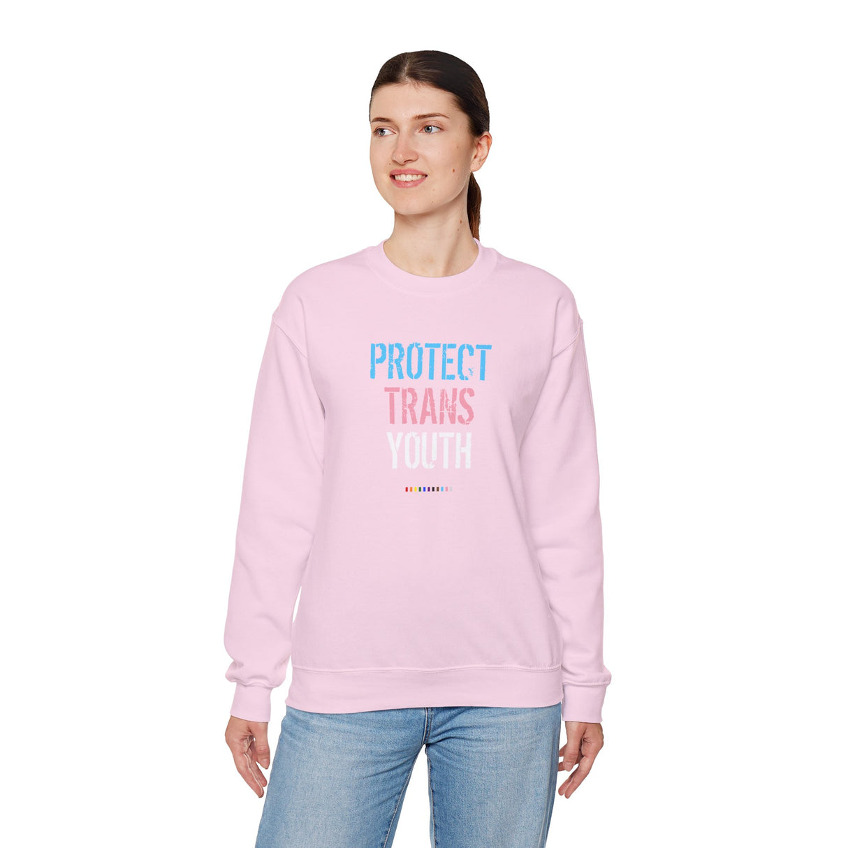 Protect Trans Youth 2025 Crewneck – Warm Layers, Urgent Truth