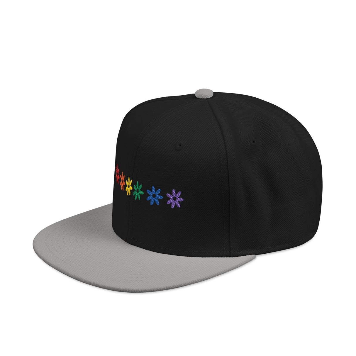 Rainbow Flowers Snapback Hat – Blooms with Bite