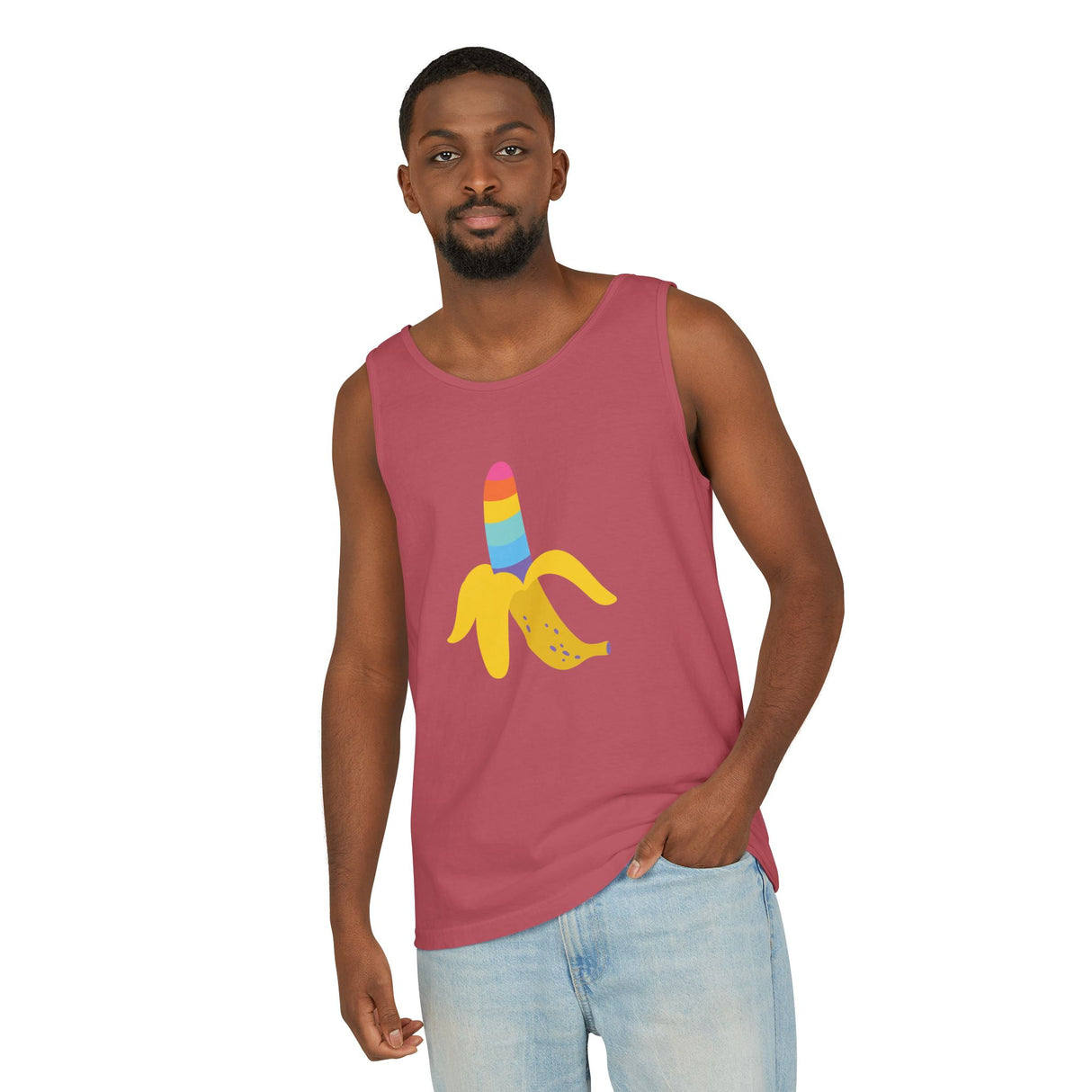 Banana Rainbow Tank Top Medium Weight