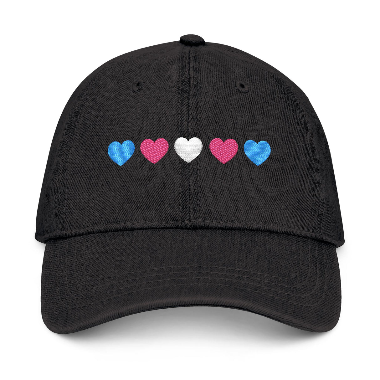 Trans Heart Denim Dad Hat – Classic Fit, Loud Love