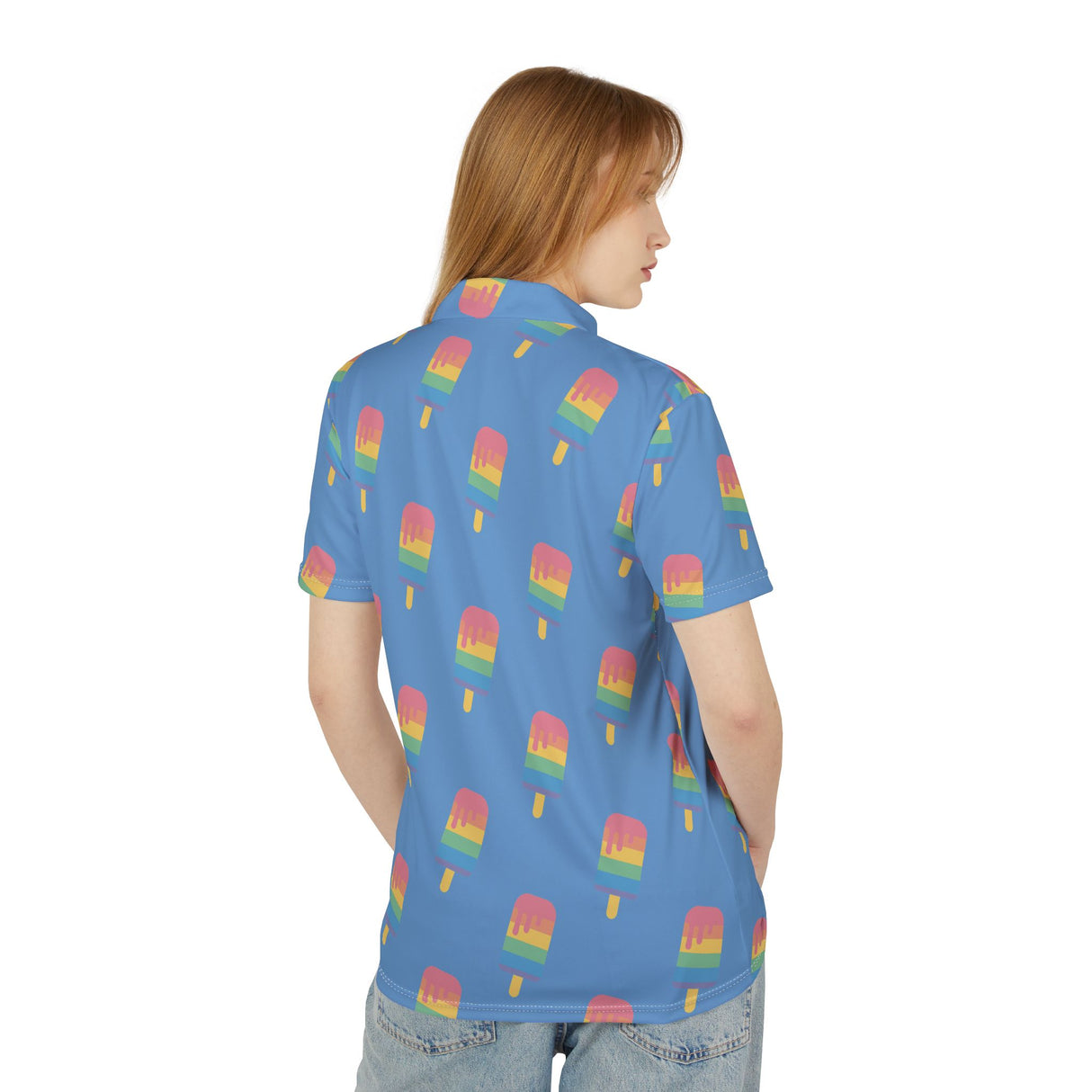 Colorful Popsicle Pattern Unisex Polo Shirt - Summer Vibes