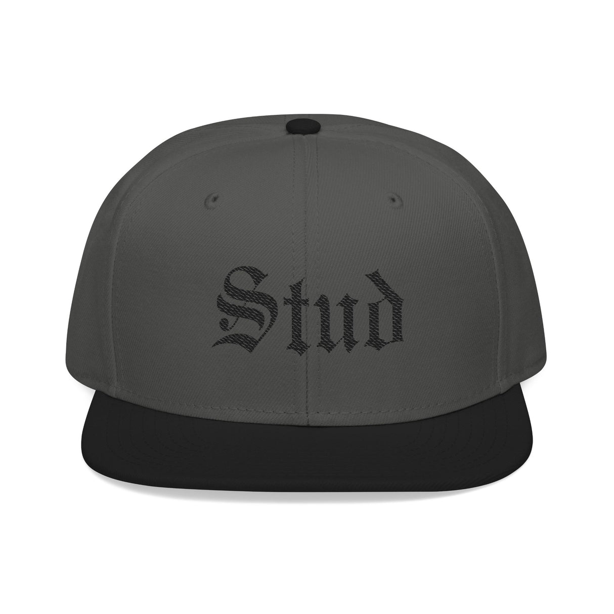 Stud Embroidered Snapback Hat