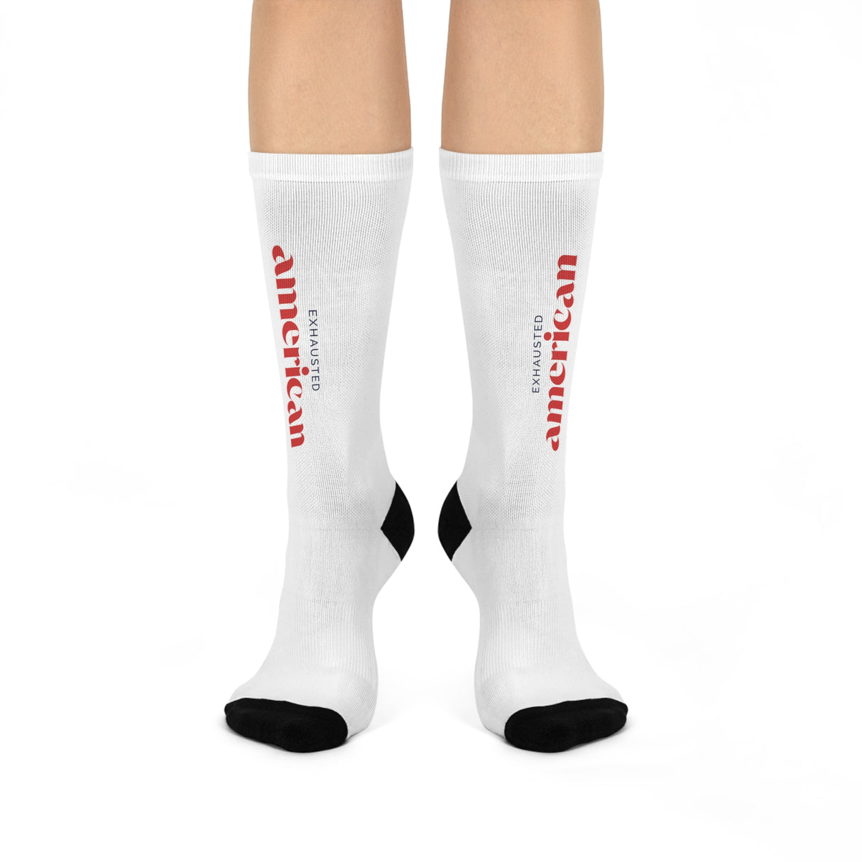 Exhausted American Cushioned Crew Socks - Comfortable Everyday Wear