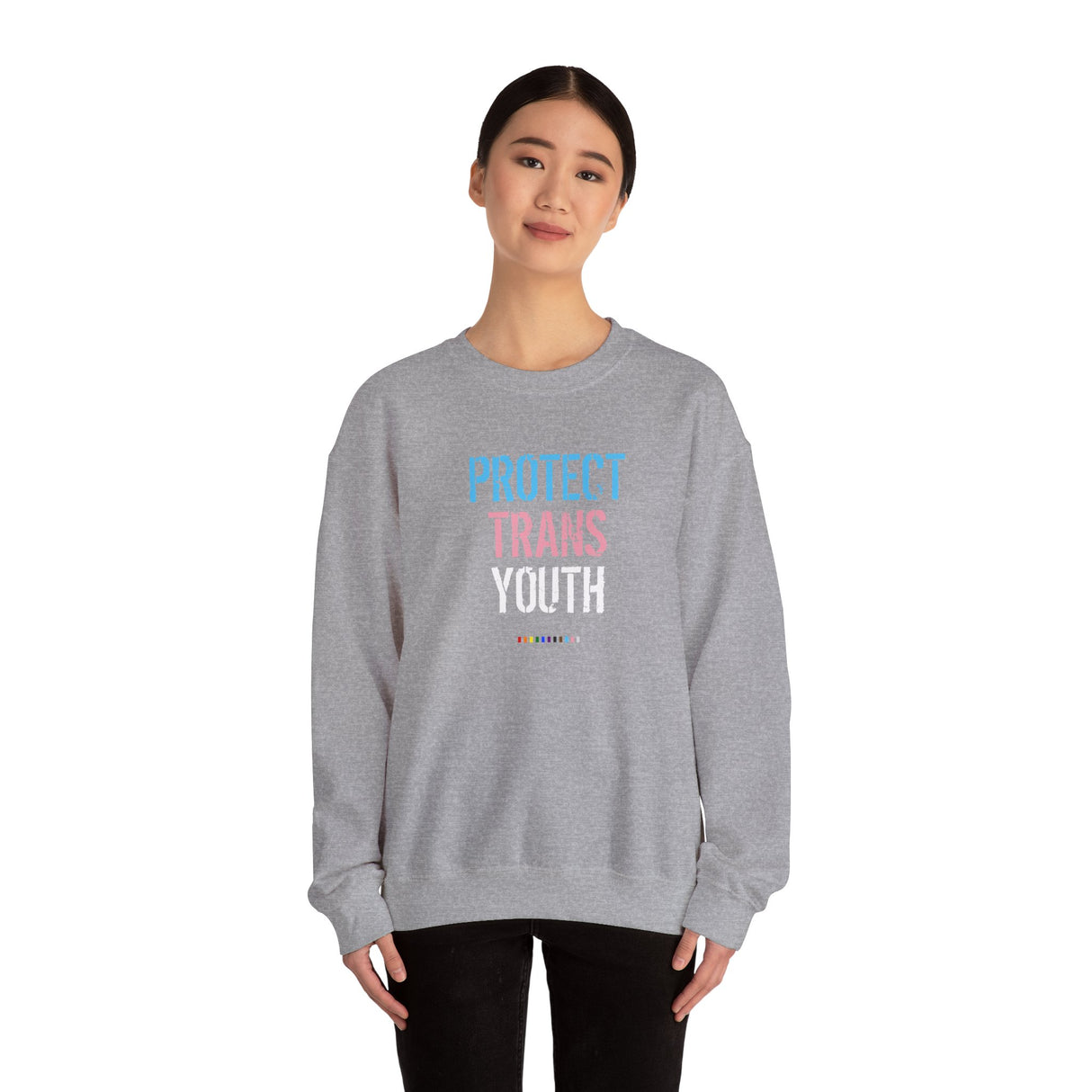 Protect Trans Youth 2025 Crewneck – Warm Layers, Urgent Truth