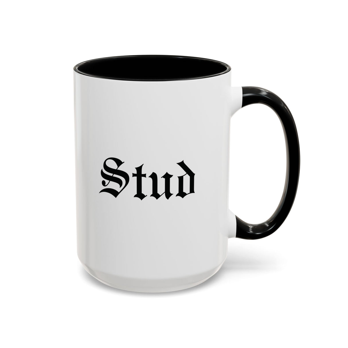 Stud Accent Coffee Mug - Black Handle, 11oz & 15oz Options