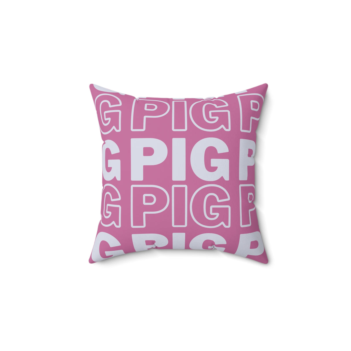 Pig White Spun Polyester Square Pillow - Modern Decor for Stylish Spaces