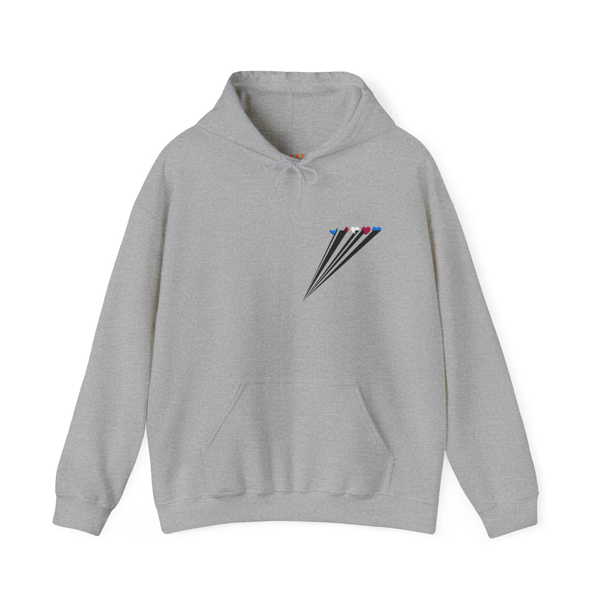 Trans Heart Embroidered Hoodie – Classic Fit, Lasting Pride