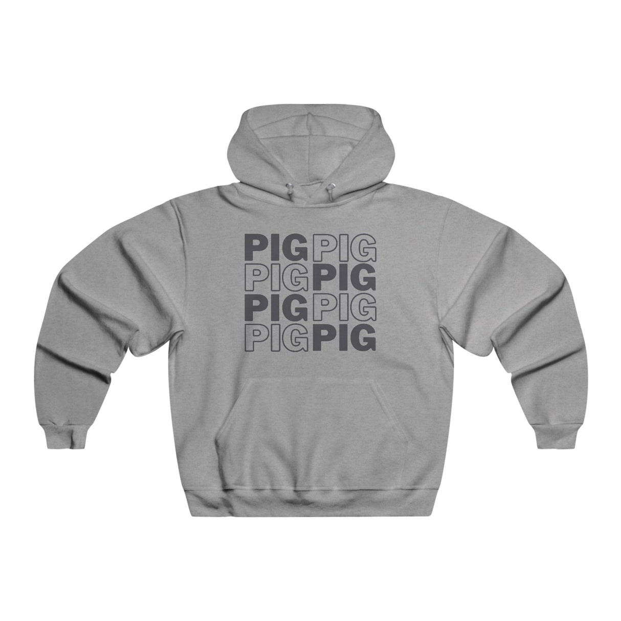 Pig Pattern Hooded Sweatshirt - Cozy Graphic Hoodie