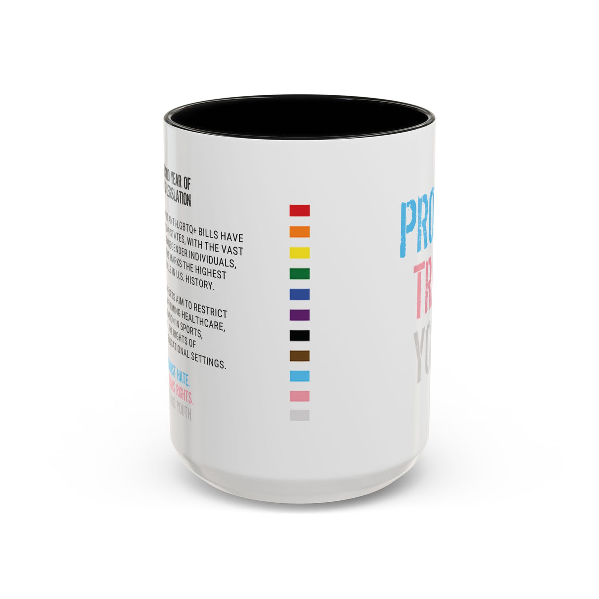 2025 Protect Trans Youth Accent Mug – Sip With Purpose