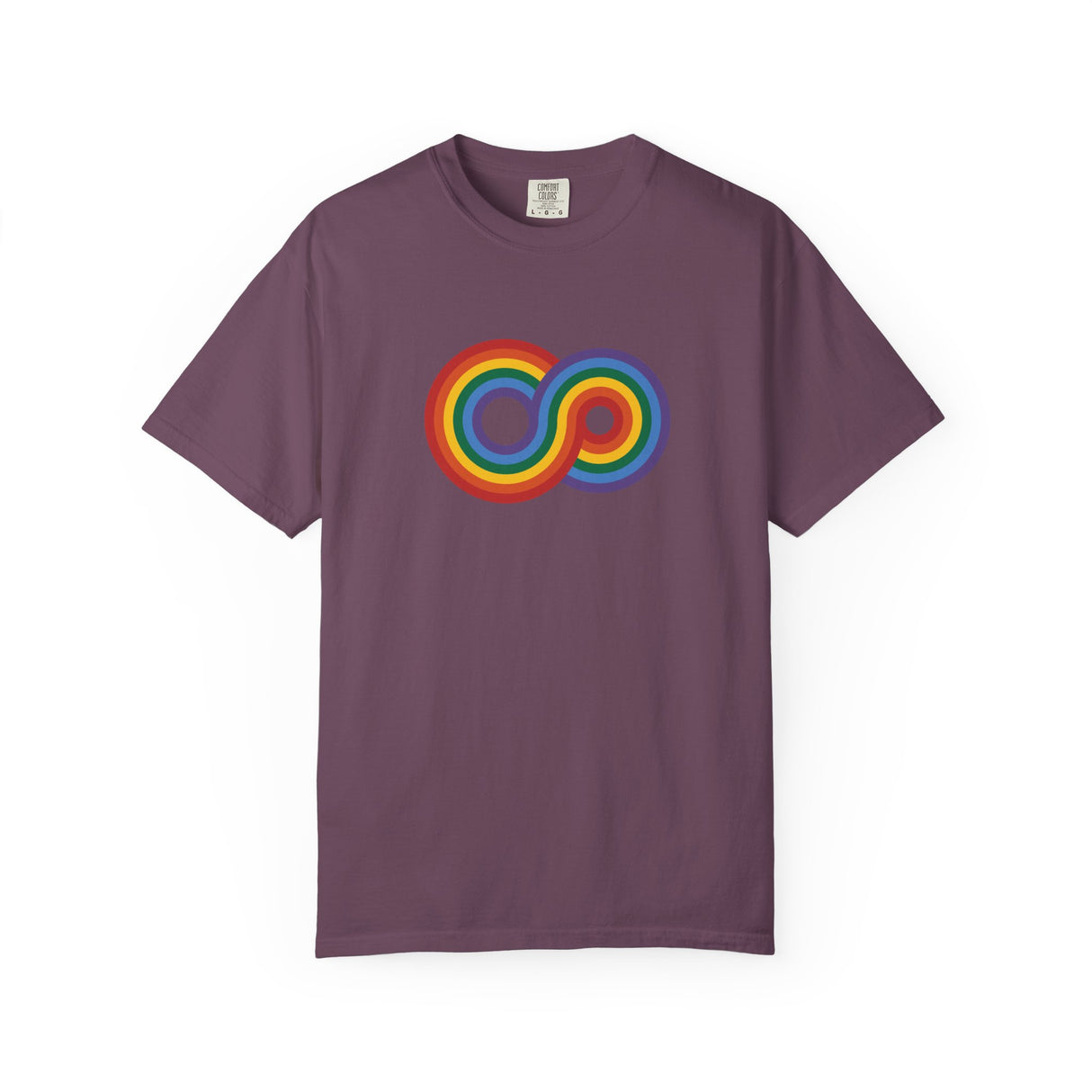 Gayfinity Rainbow Heavyweight Tee – Washed Look, Limitless Pride