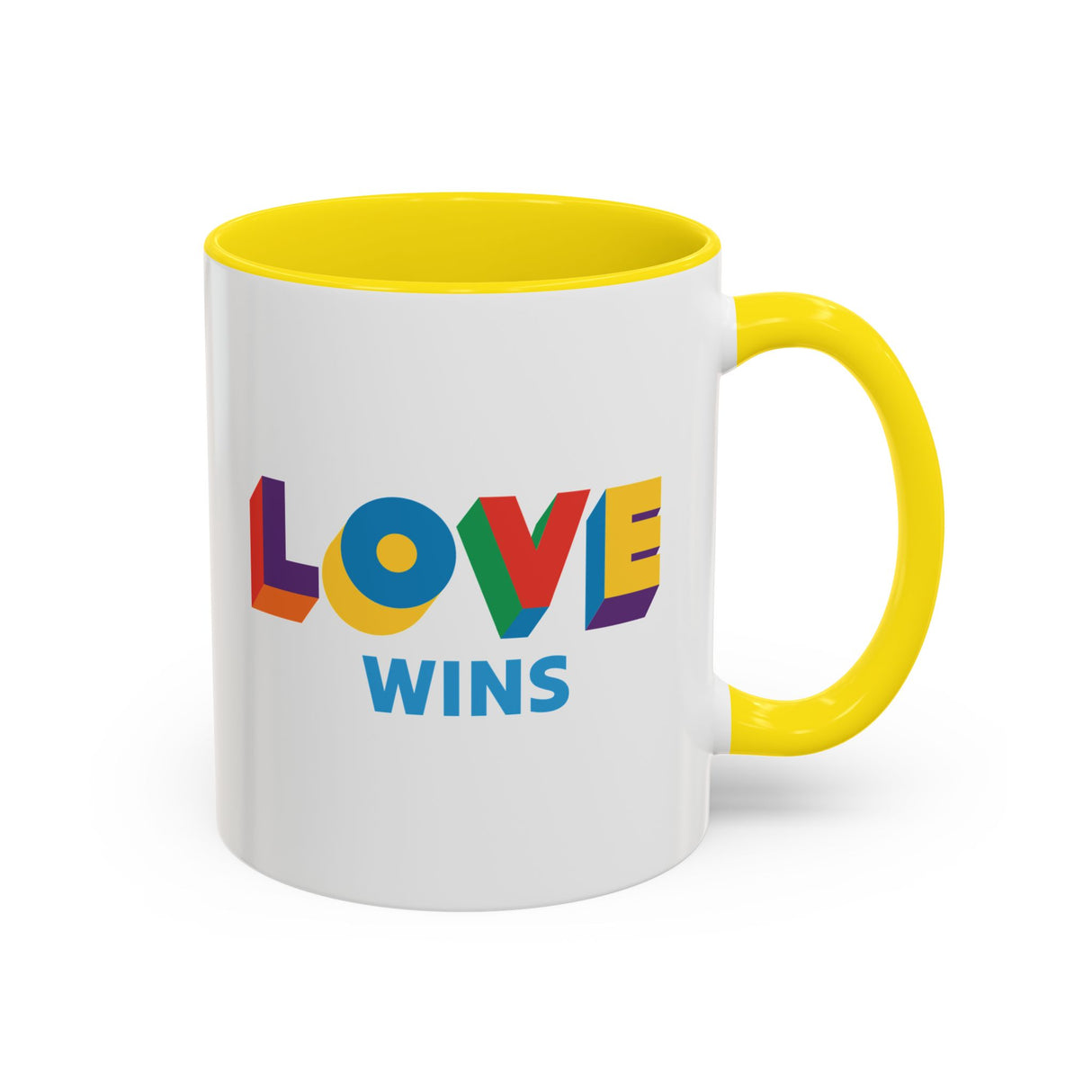 Love Wins Accent Mug – Sip with Pride – 11oz & 15oz Options