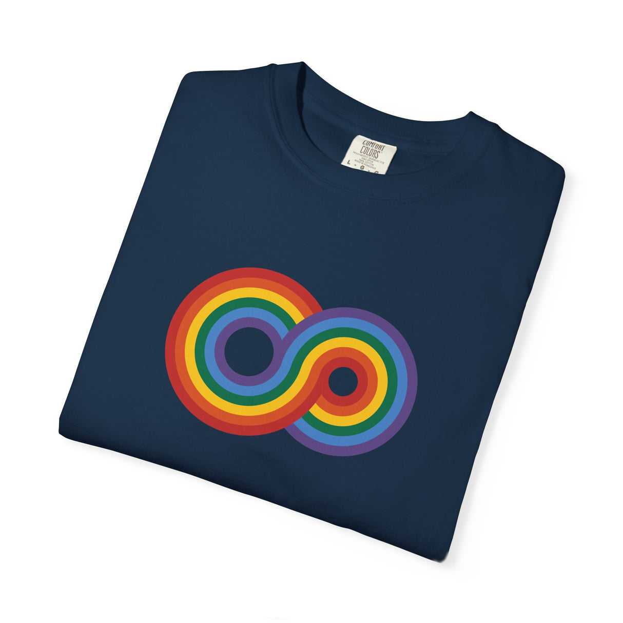 Gayfinity Rainbow Heavyweight Tee – Washed Look, Limitless Pride