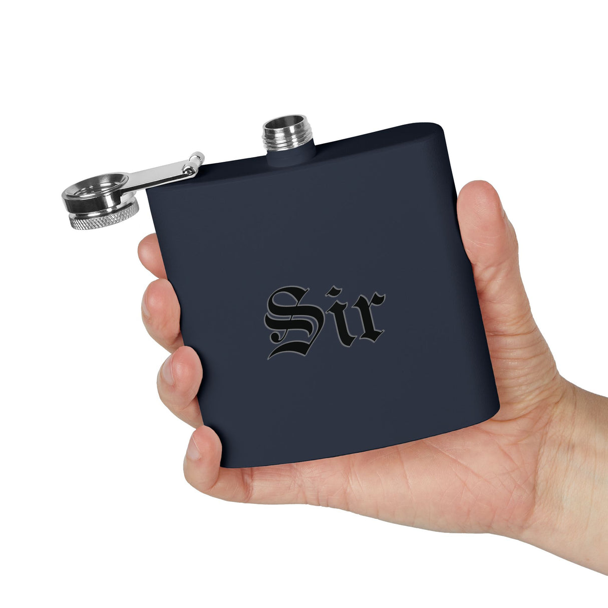Sir Elegant Stainless Steel Flask - Inscription, Groomsmen Gift, Personalized Drinking Accessory, Classic Party Favor, Wedding Keepsake