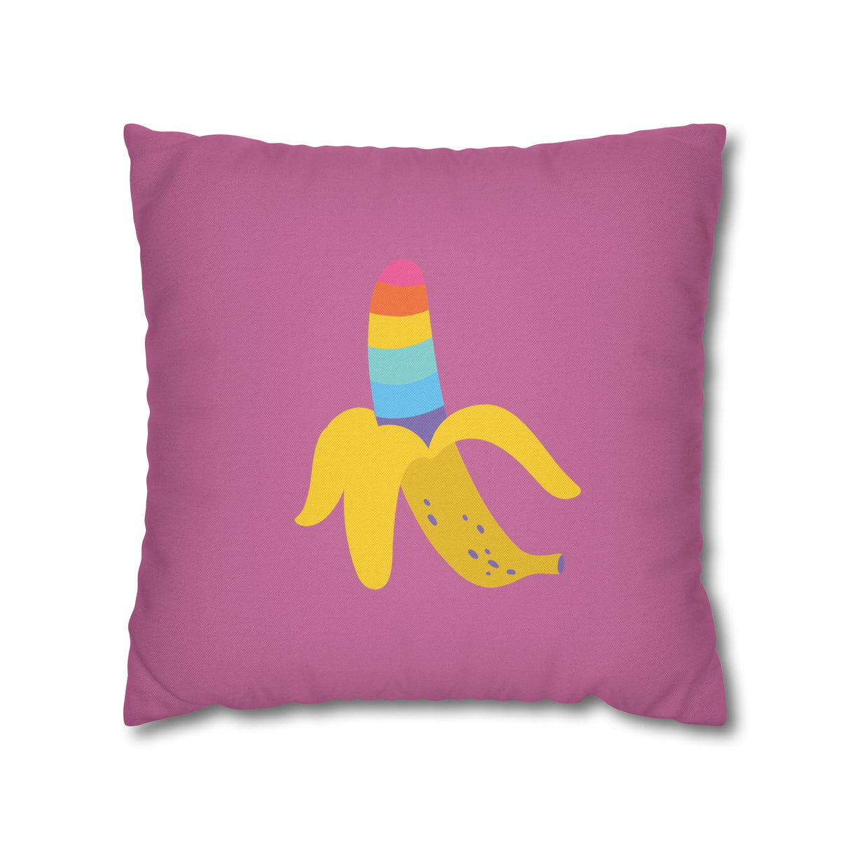 Banana Rainbow Pillow Cover